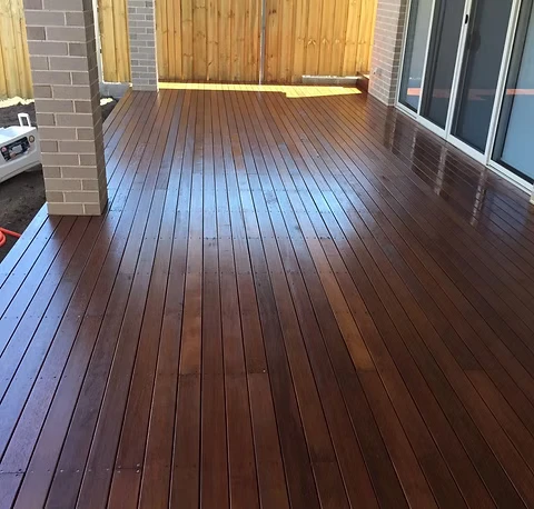 Finished timber deck staining and varnishing in Sydney