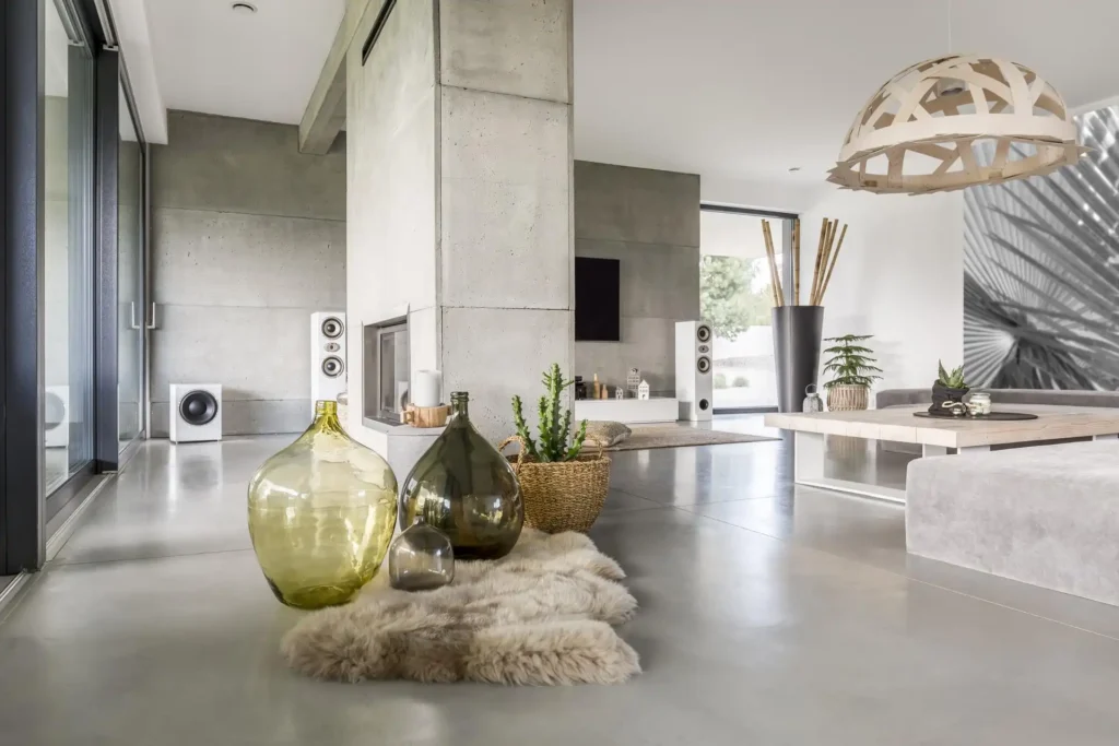 Concrete floor painting and decorative floor coating for modern interior space in Sydney