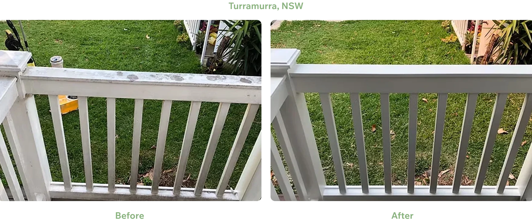 Exterior Balustrade and Railing Painting Turramurra Sydney Before and after exterior balustrade painting in Turramurra Sydney