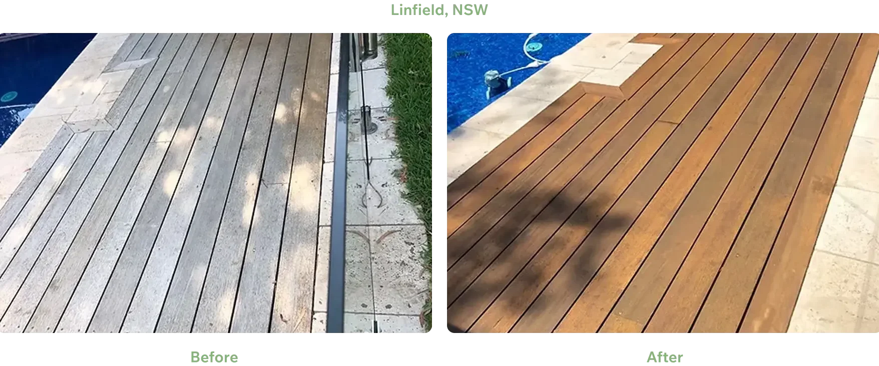 Timber Deck Restoration and Staining Lindfield Sydney Before and after timber deck restoration and staining in Lindfield Sydney