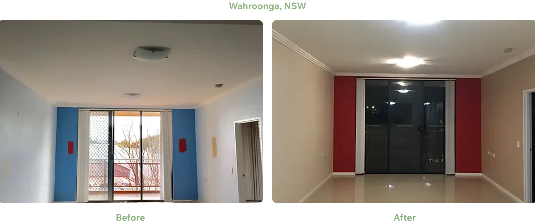 Interior Painting Before and After Wahroonga Sydney Before and after interior painting in Wahroonga Sydney apartment